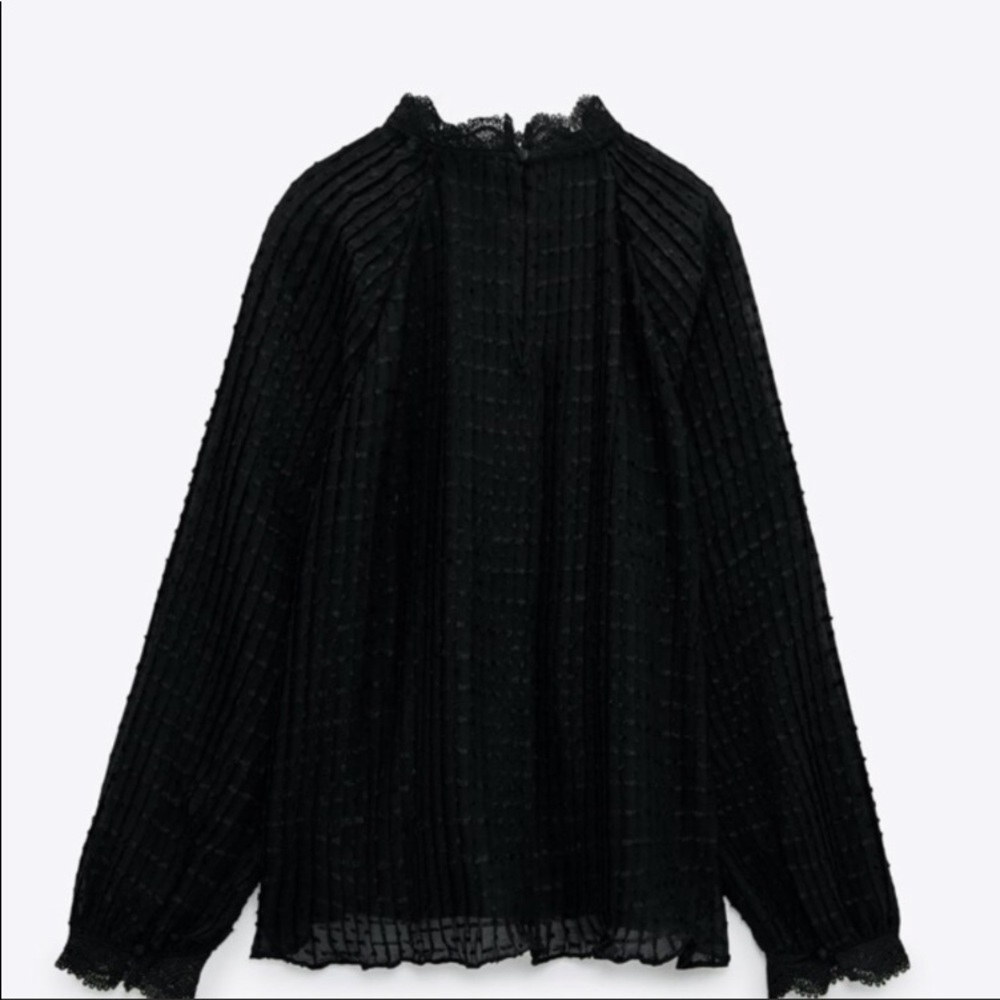 Swiss dot sheer blouse - Picture 7 of 8